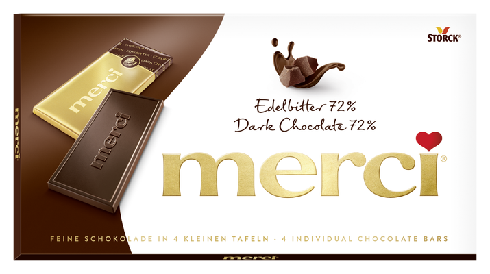 Donáška kvetov - Merci Čokoláda extra horká 72% 100 g - slovenske-kvety.sk