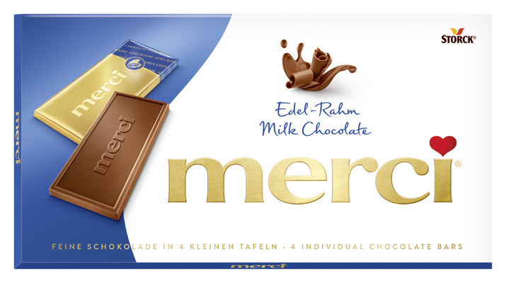 Donáška kvetov - Merci Jemná smotanová čokoláda 100 g - slovenske-kvety.sk