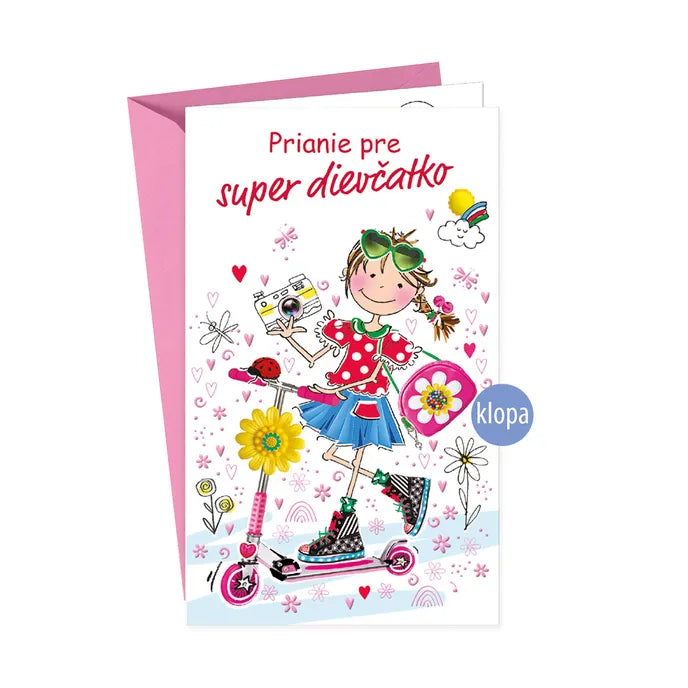 Detské blahoželanie pre super dievčatko
