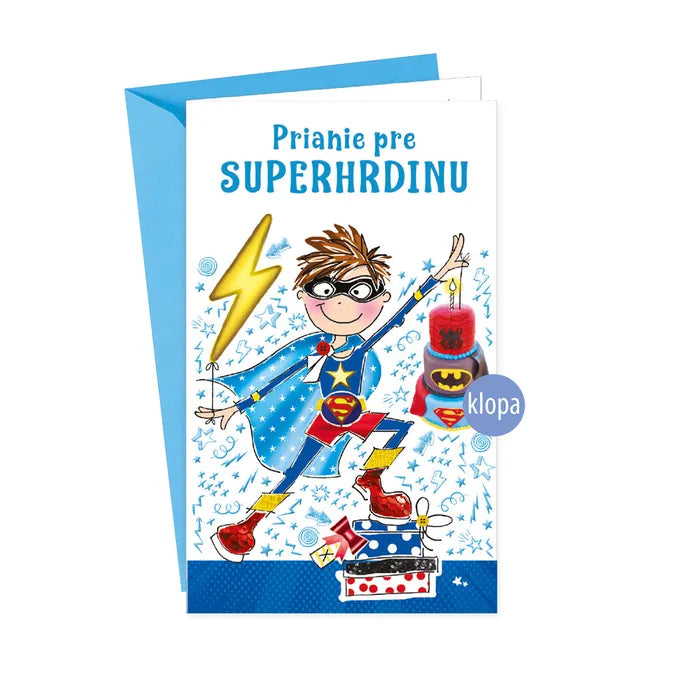 Detské blahoželanie pre superhrdinu