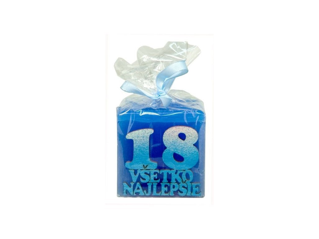 Sviečka 18 rokov - Všetko najlepšie, zelená