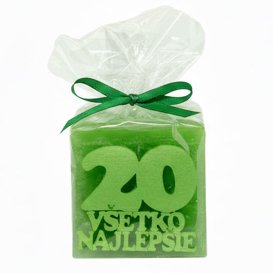 Donáška kvetov - Sviečka 20 rokov - Všetko najlepšie - slovenske-kvety.sk