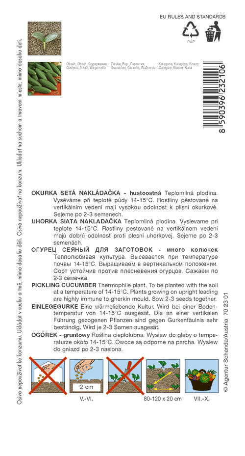 Donáška kvetov - SEMO - Uhorka nakladačka - FATIMA F1 - slovenske-kvety.sk