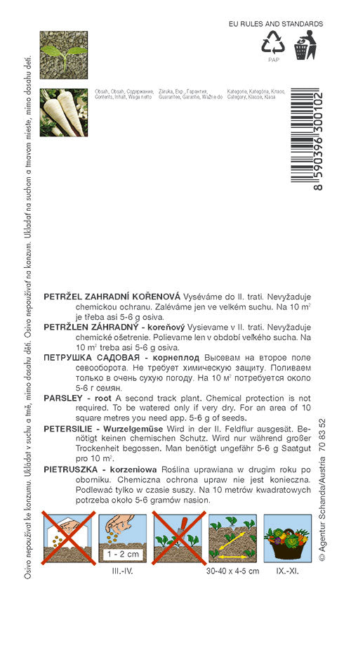 Donáška kvetov - SEMO - Petržlen koreňový - HANÁCKÁ - slovenske-kvety.sk