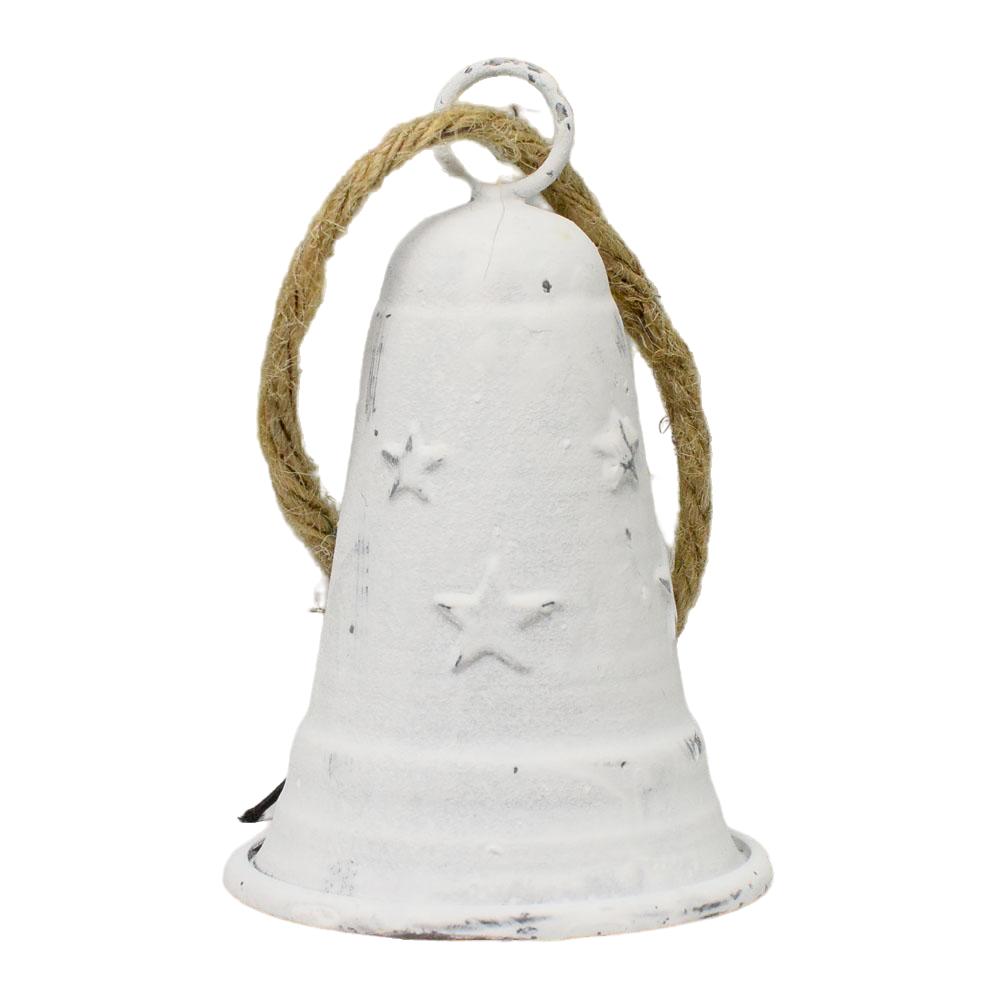 Zvonec kov biely 10cm