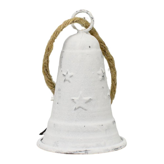 Zvonec kov biely 10cm