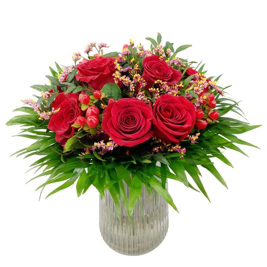Donáška kvetov - Marilyn Monroe kytica červených ruží - slovenske-kvety.sk