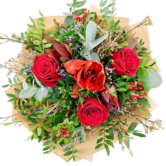 Kytica ruží s amarylisom