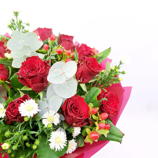 Mini ruže s eukalyptom