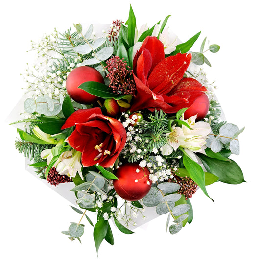 Novinka Kytica s červeným amarylisom