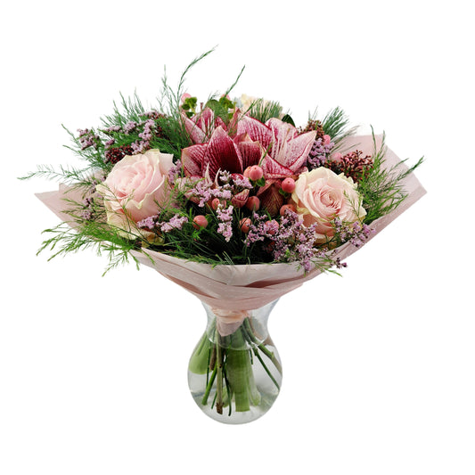 Novinka Ružová kytica s amarylisom