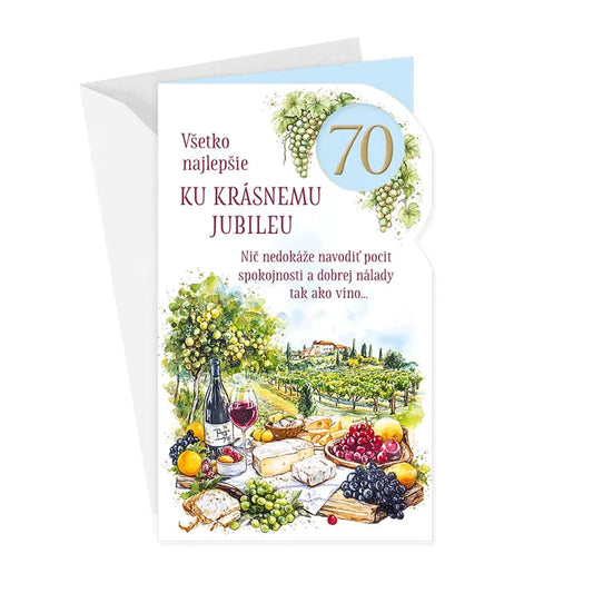 Blahoželanie k 70. jubileu - Víno