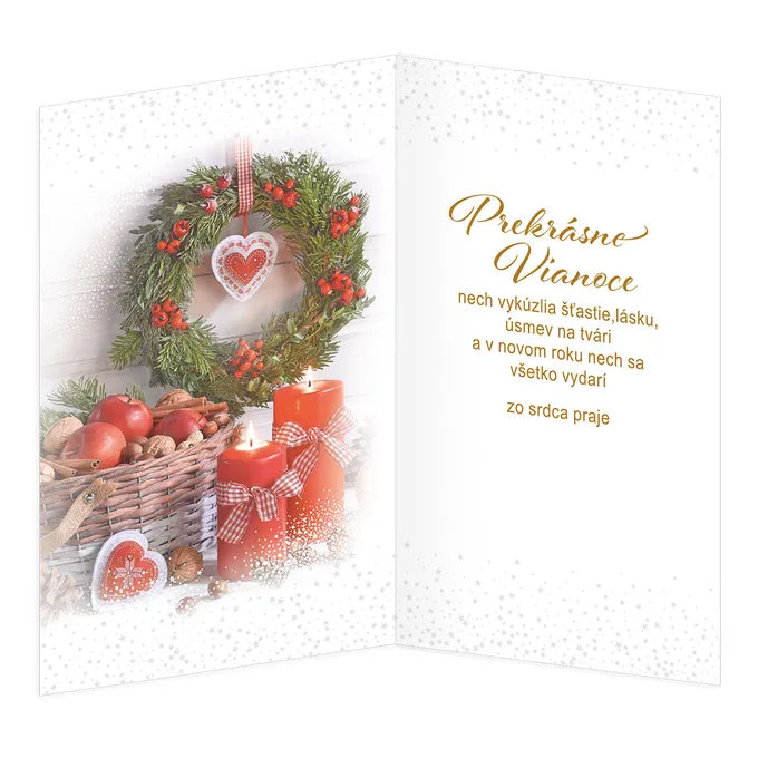 Krásne Vianoce - Veniec červený