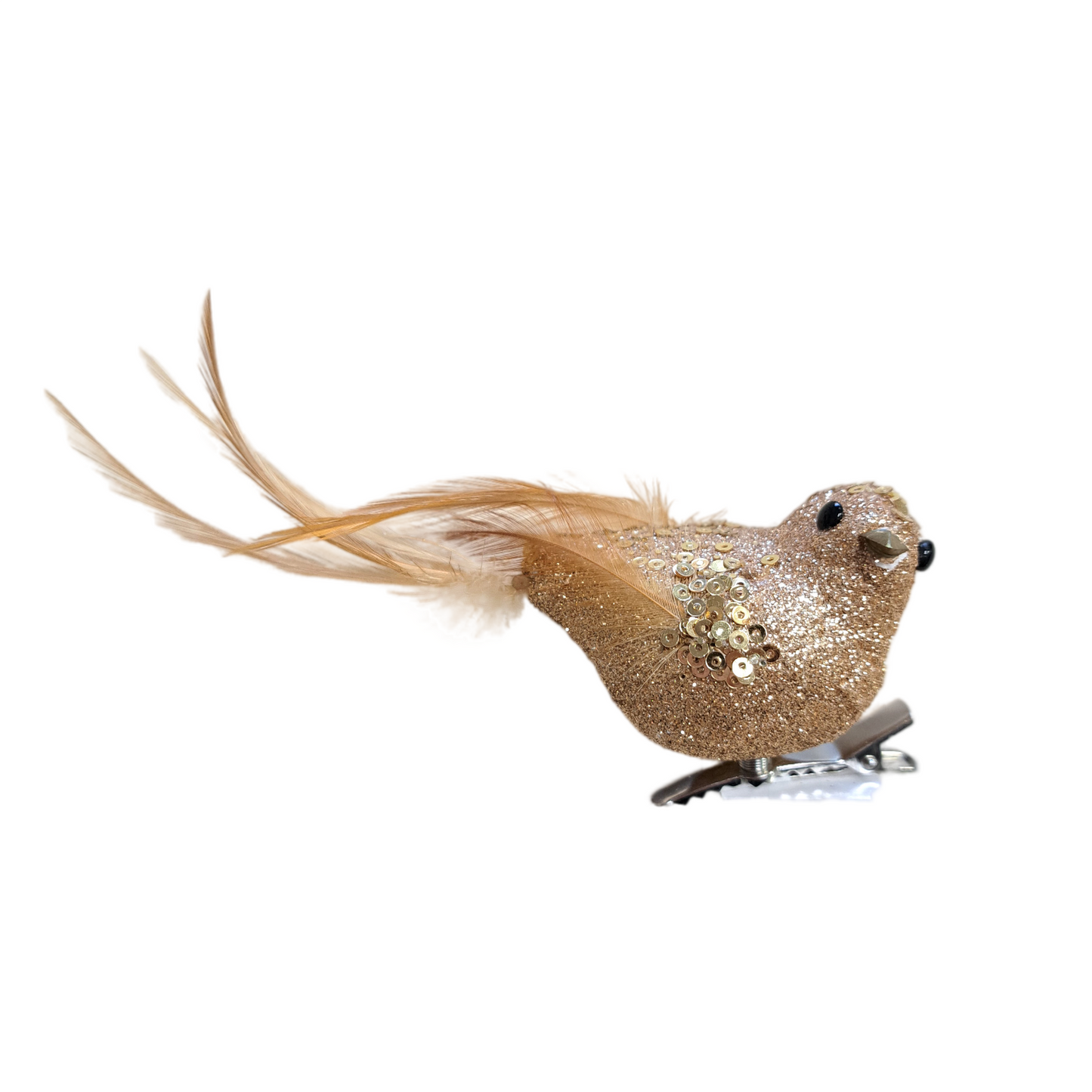 Vtáčik s pierkom 1ks medený