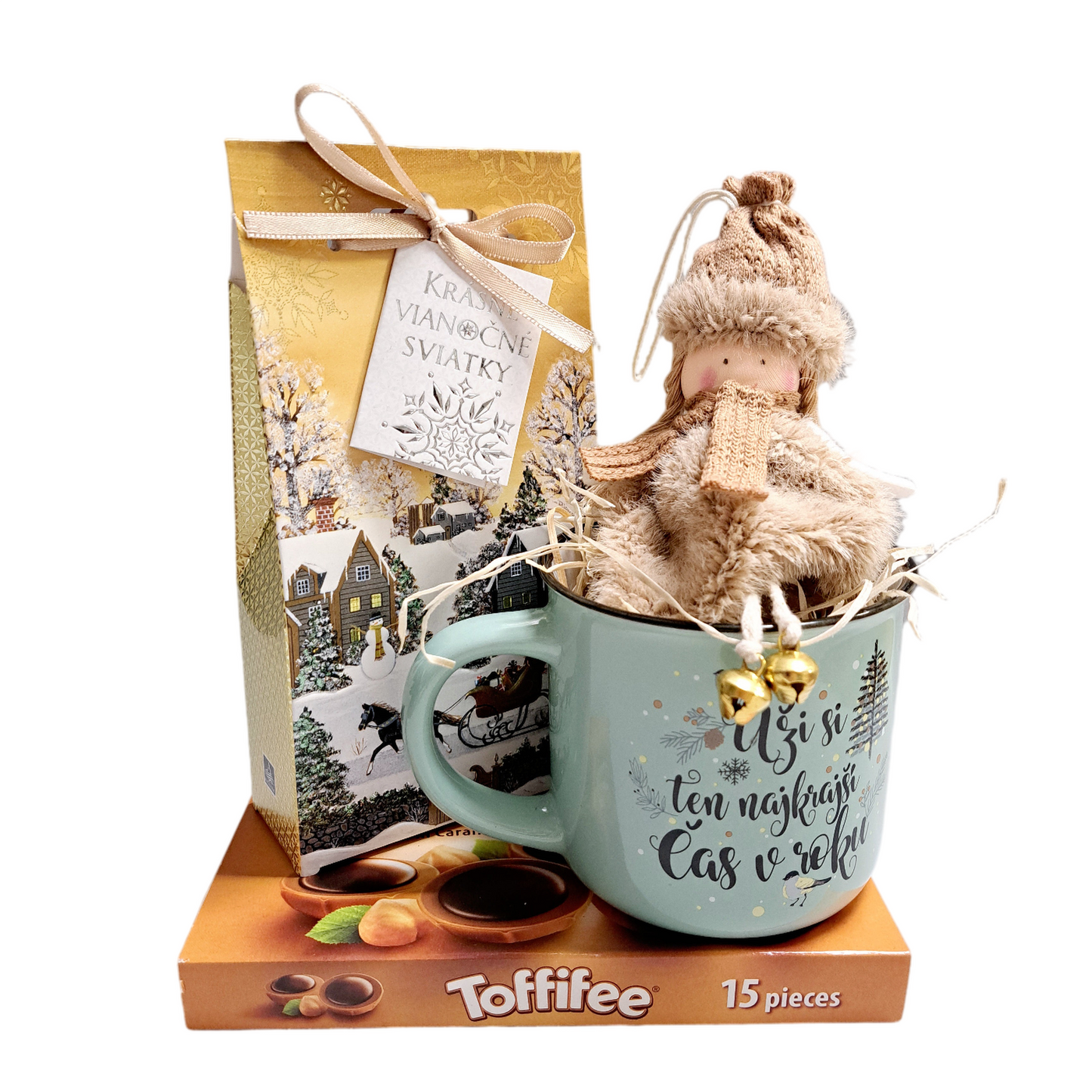 Vianočný balíček Hrnček s čajom - zelený