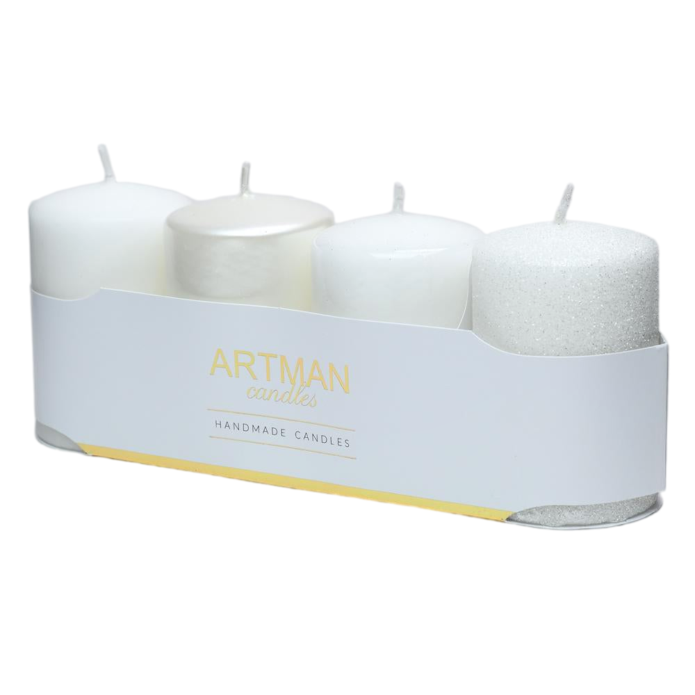 Donáška kvetov - Artman adventné sviečky biele 4ks - slovenske-kvety.sk