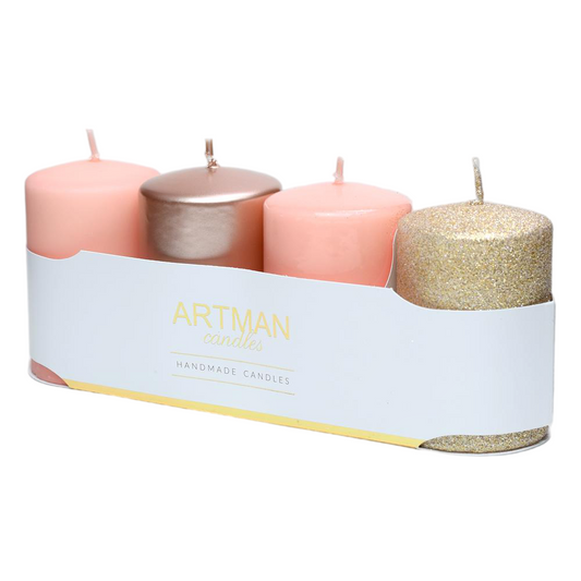 Donáška kvetov - Artman adventné sviečky ružové 4ks - slovenske-kvety.sk