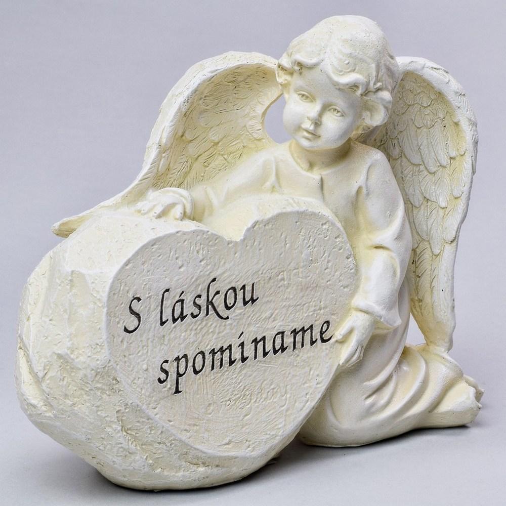 Anjel pri srdci - S láskou spomíname 15cm
