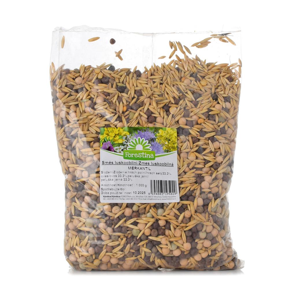 Zelené hnojenie - Zmes strukovinoobilná - Forestina 1kg /hrach,ovos,peluška/