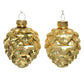 Vianočné šišky sklenené zlaté - 6ks/balenie