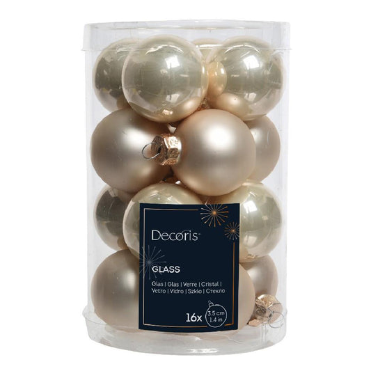Vianočné gule sklenené zlaté - 16ks/balenie