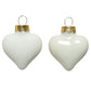 Vianočné srdcia sklenené maslové - 12ks/balenie