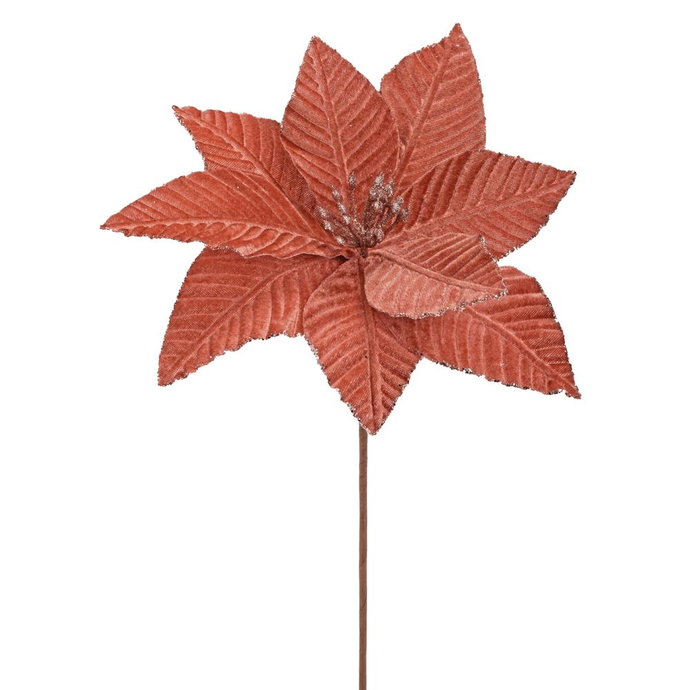 Vianočná ruža ružový zamat 37cm