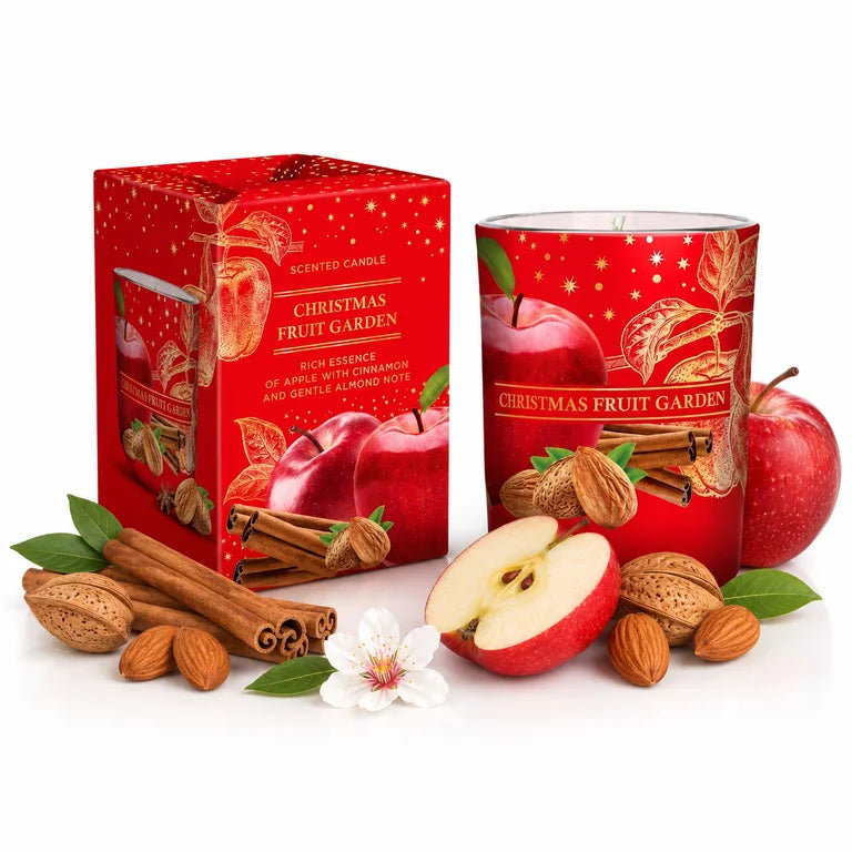 Vianočná vonná sviečka - Christmas Fruit Garden - Jablká s vianočným korením