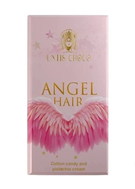 Anjelská čokoláda 80g - Biela čokoláda s cukrovou vatou a pistáciovým krémom "Angel Hair"