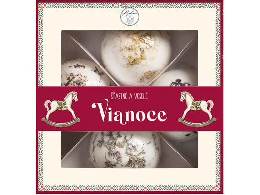 Darčeková sada šumivých praliniek do kúpeľa - Vianoce