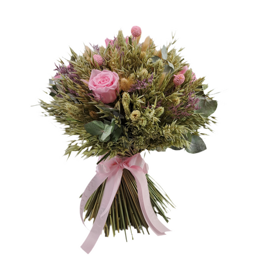 Sušená kytica ružová XL