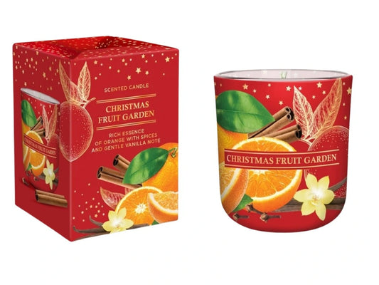 Vianočná vonná sviečka - Christmas Fruit Garden - Pomaranče s vianočným korením