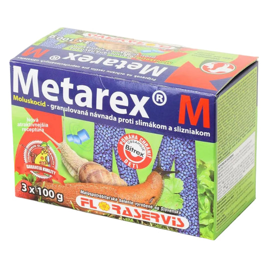 Metarex 3x 100 g - Granulovaná návnada na slimáky