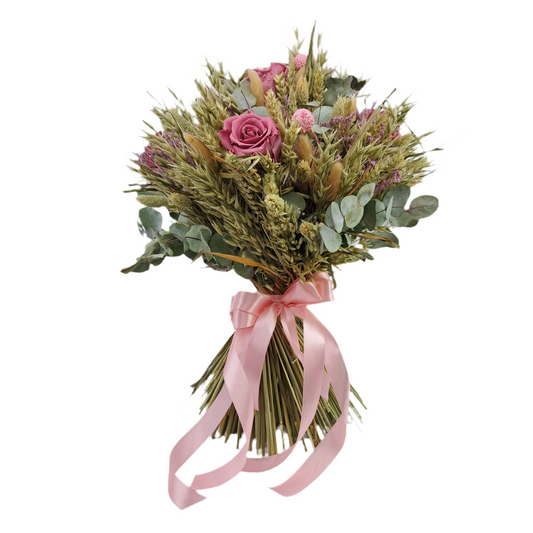 Sušená kytica cherry pink XL