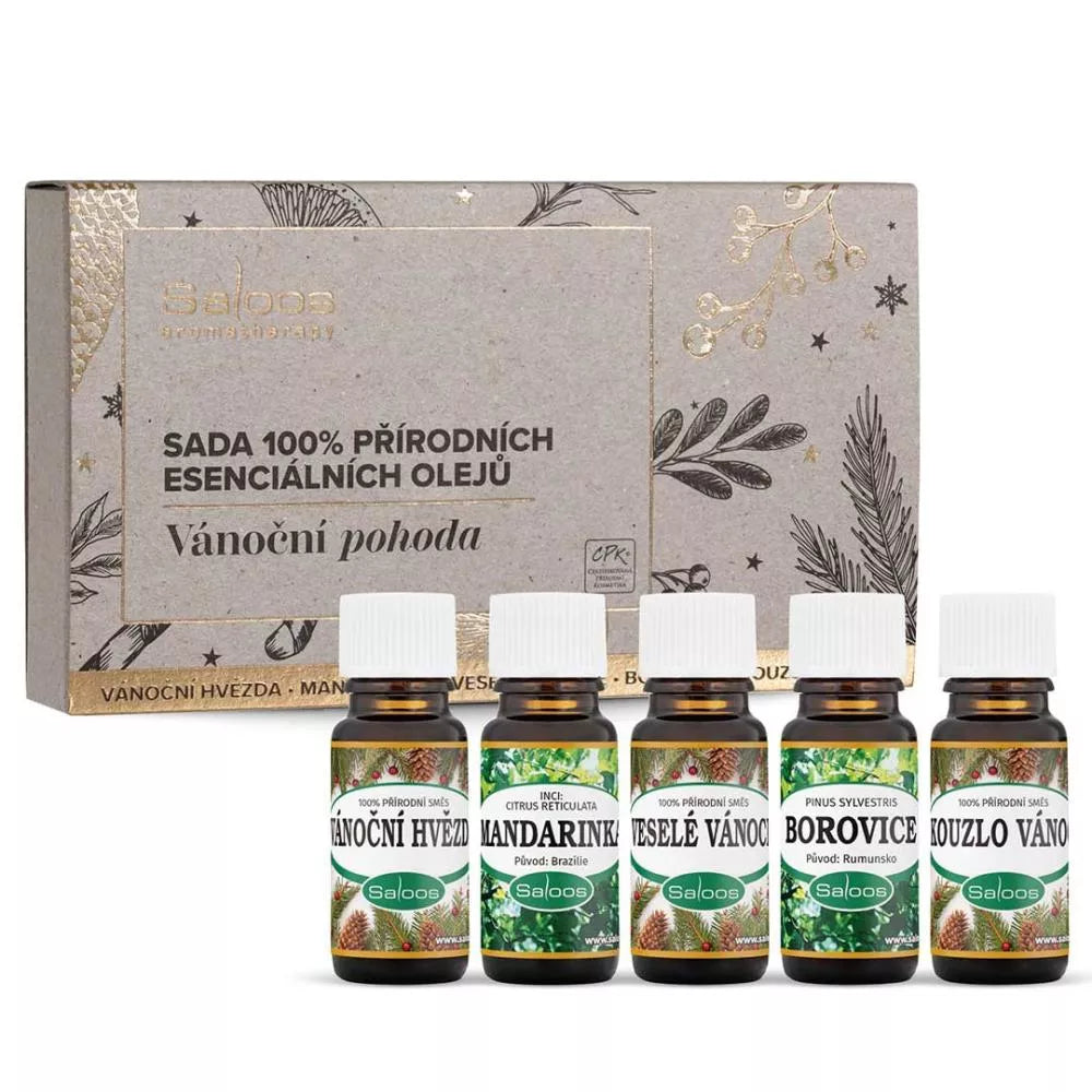 Vianočná pohoda - sada 100% prírodných éterických olejov (5 x 10ml)