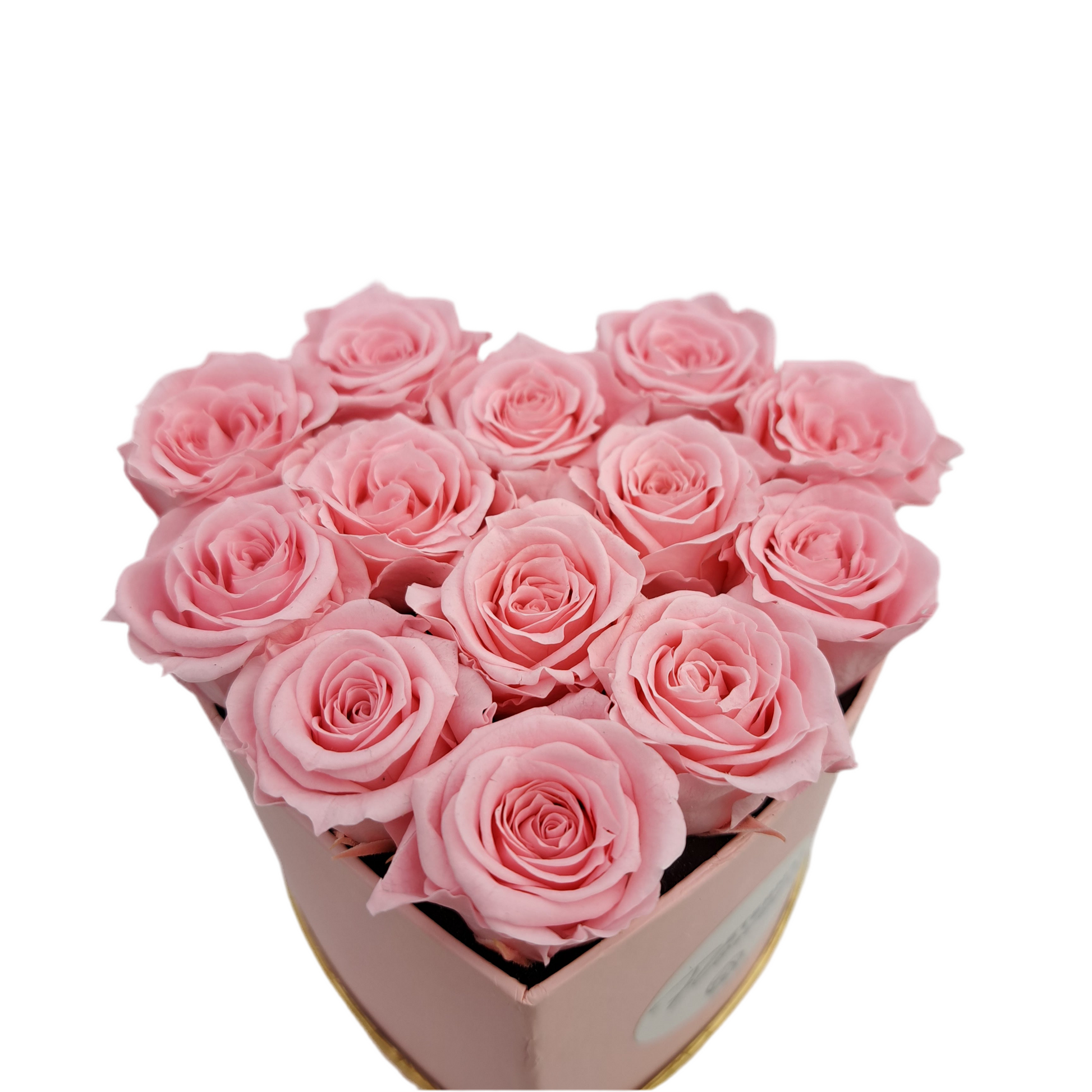 Donáška kvetov - Mini Flowerbox 13 v tvare srdca, ružový „Love Heart“ - slovenske-kvety.sk