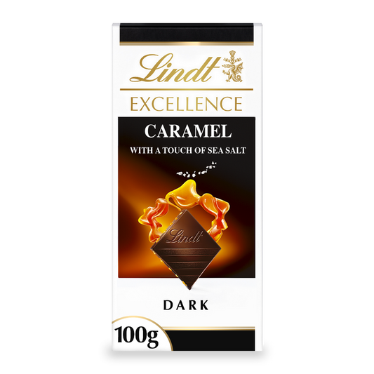 Lindt EXCELLENCE Dark Caramel with a touch of sea salt 100g