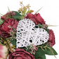 Smútočná kytica 50cm - Ikebana bordová Srdce
