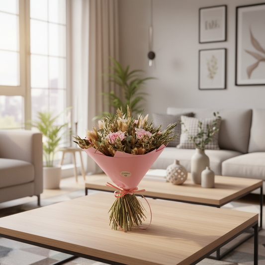 Sušená kytica so stabilizovanými karafiátmi