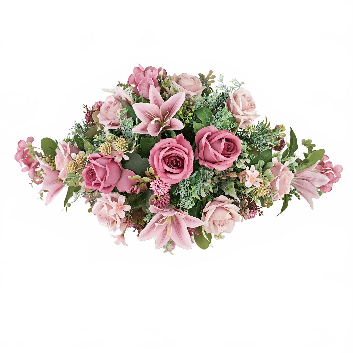 Smútočná kytica 70cm - Ikebana ruže a ľalie