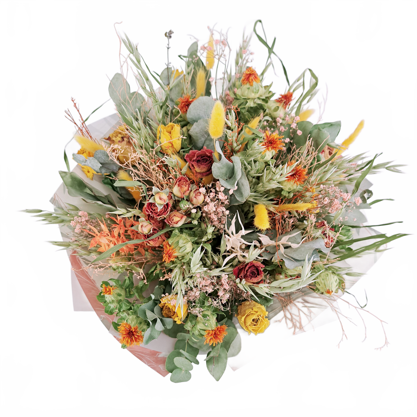 Sušená kytica - oranžová