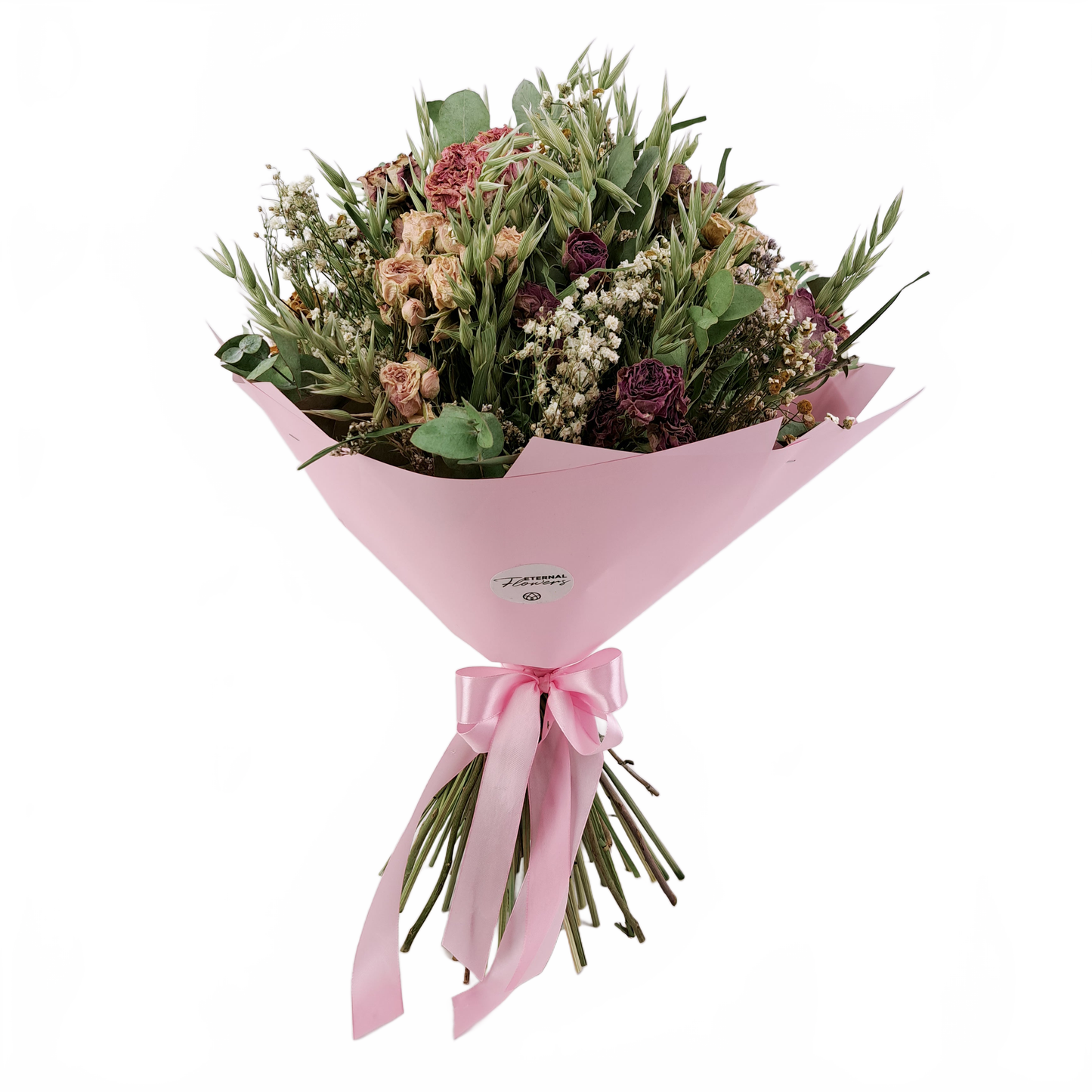 Sušená kytica - ružová