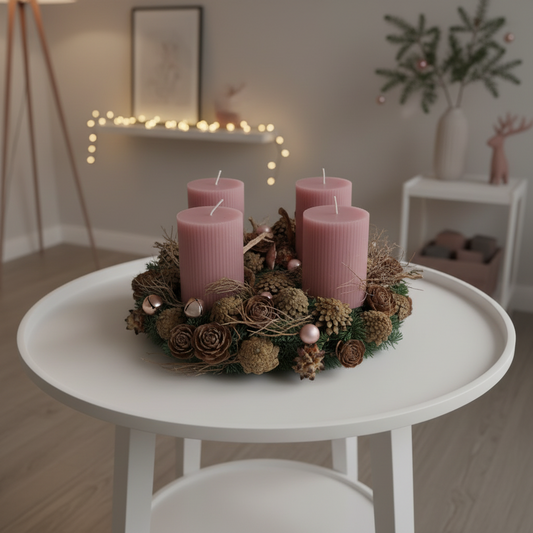 Adventný veniec - Ružový