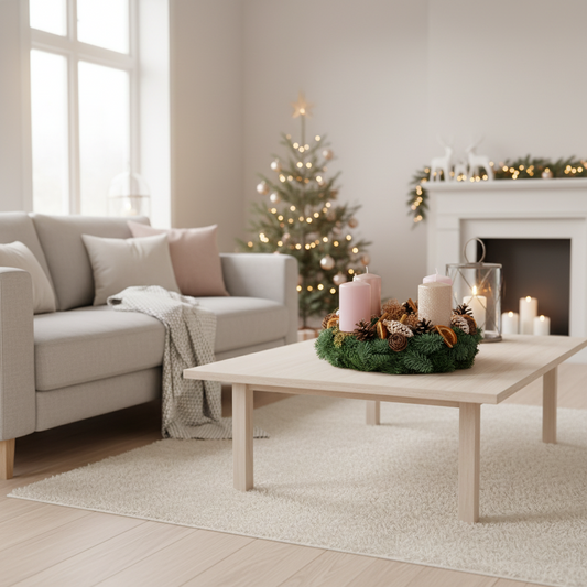 Adventný veniec - Ružový