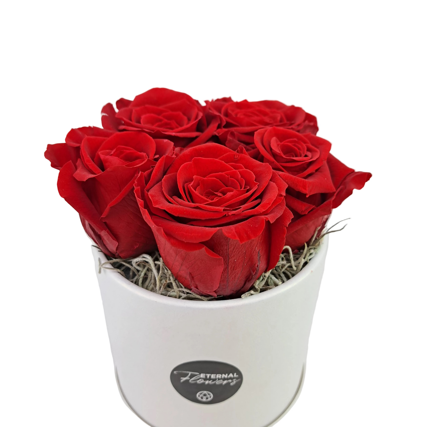 Flowerbox 5 stabilizovaných ruží - ETERNAL Flowers - Červený