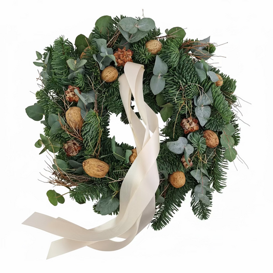 Vianočný veniec svetlý 30cm - Nobillis