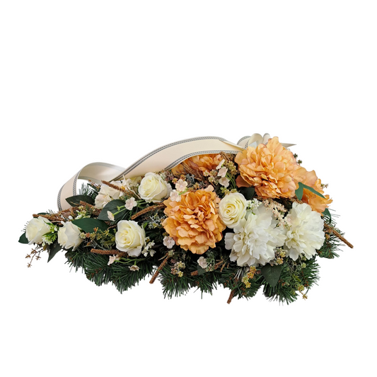 Smútočná kytica kvapka - Veľké pivónie 70cm