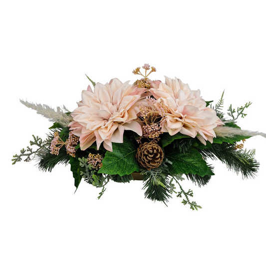 Smútočná kytica Dahlia – Pink Peach