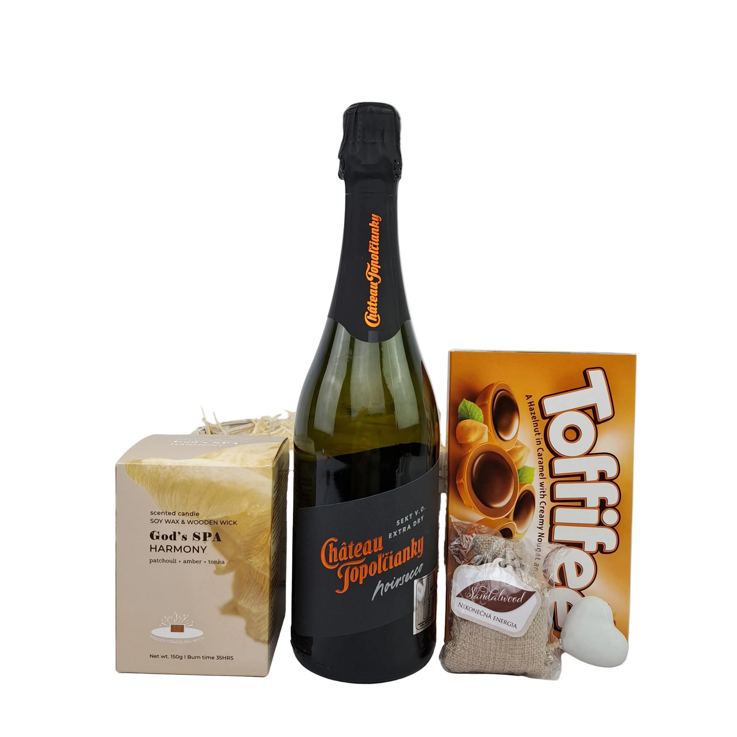 Valentínsky darčekový kôš s prossecom