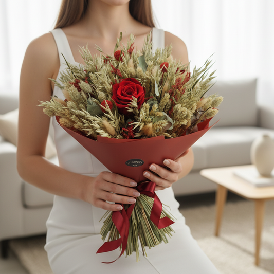 Sušená kytica „Red Passion“